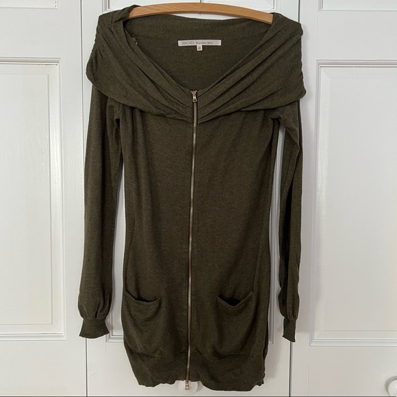 RACHEL Rachel Roy Olive Green Sweater Tunic - Picture 4 of 7